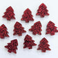 Red Glitter Tree Stud