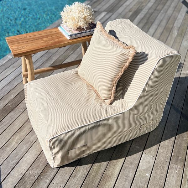 BLO Inflatable Chair - Beige White Stripe