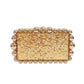 Bubble Acrylic Clutch, Gold