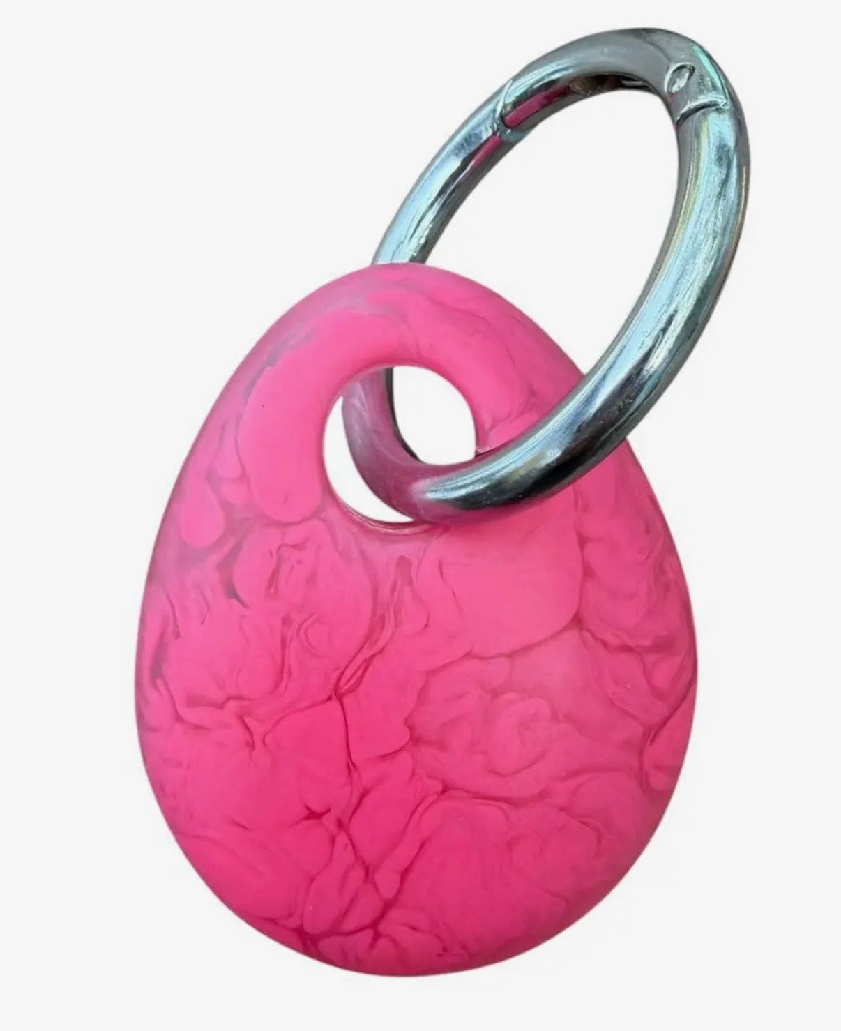 Egg Resin Keyrings: pink / gold
