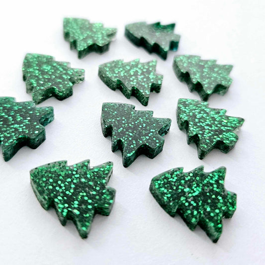 Green Christmas Tree Stud