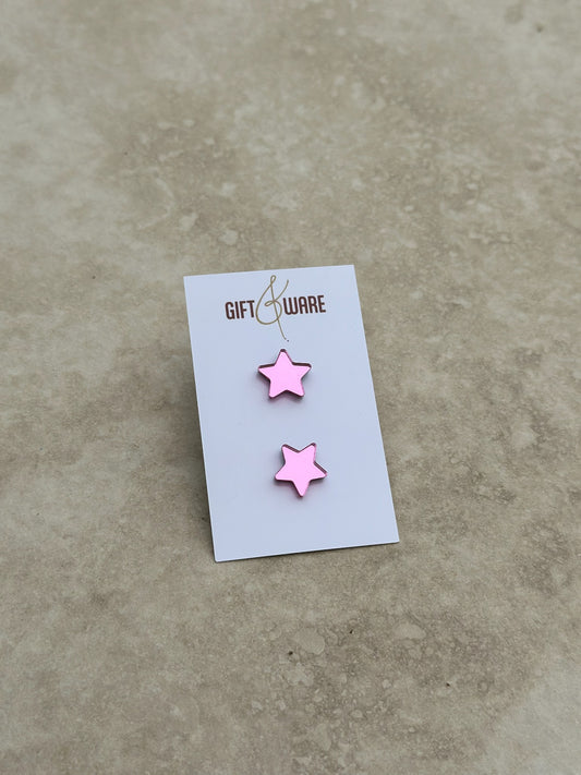 Acrylic Star Stud - Pink