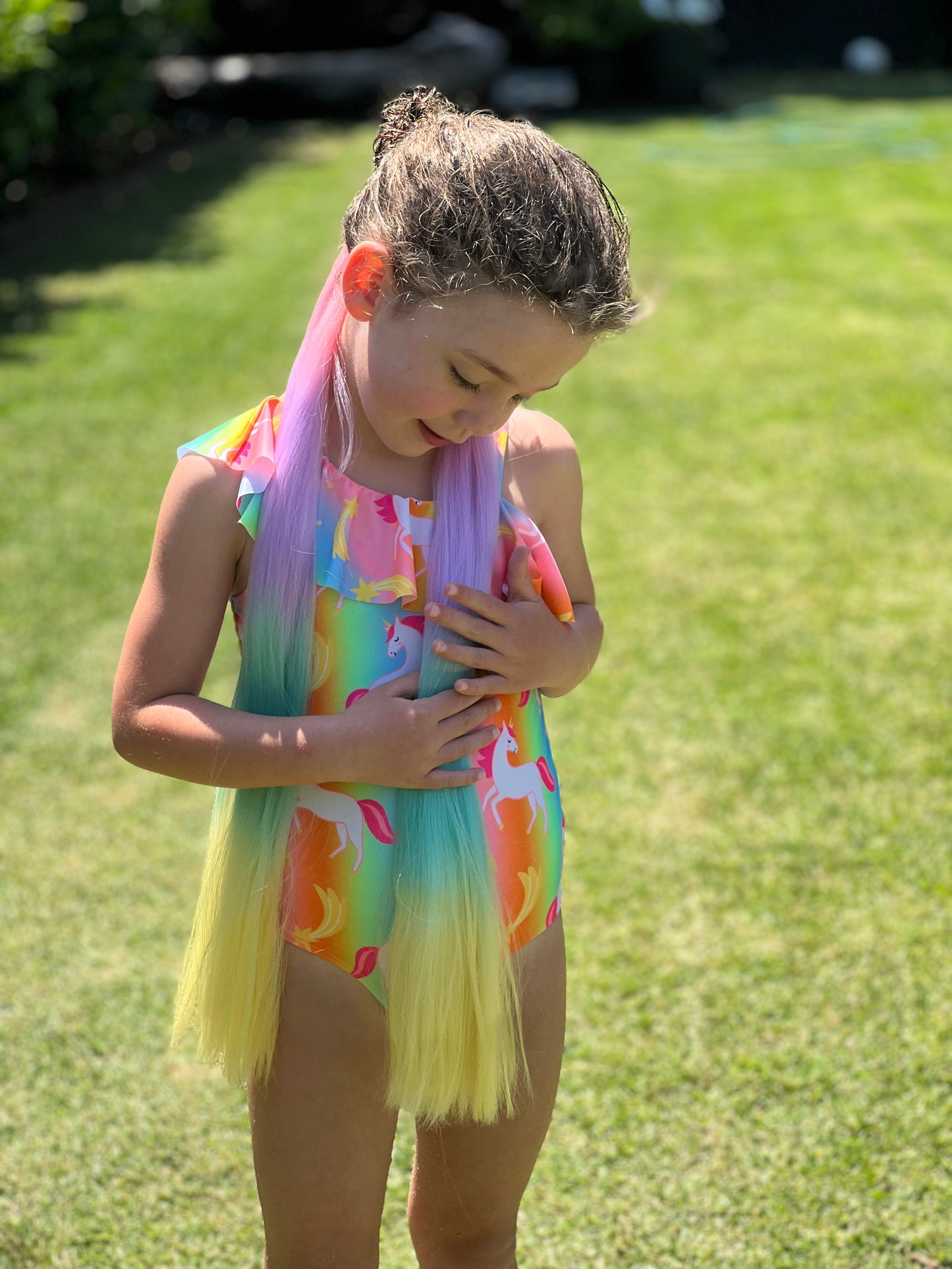 Pastel Rainbow Braiding Hair