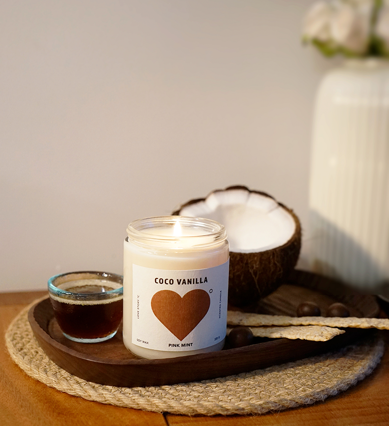 PINK MINT COCO VANILLA SOY CANDLE