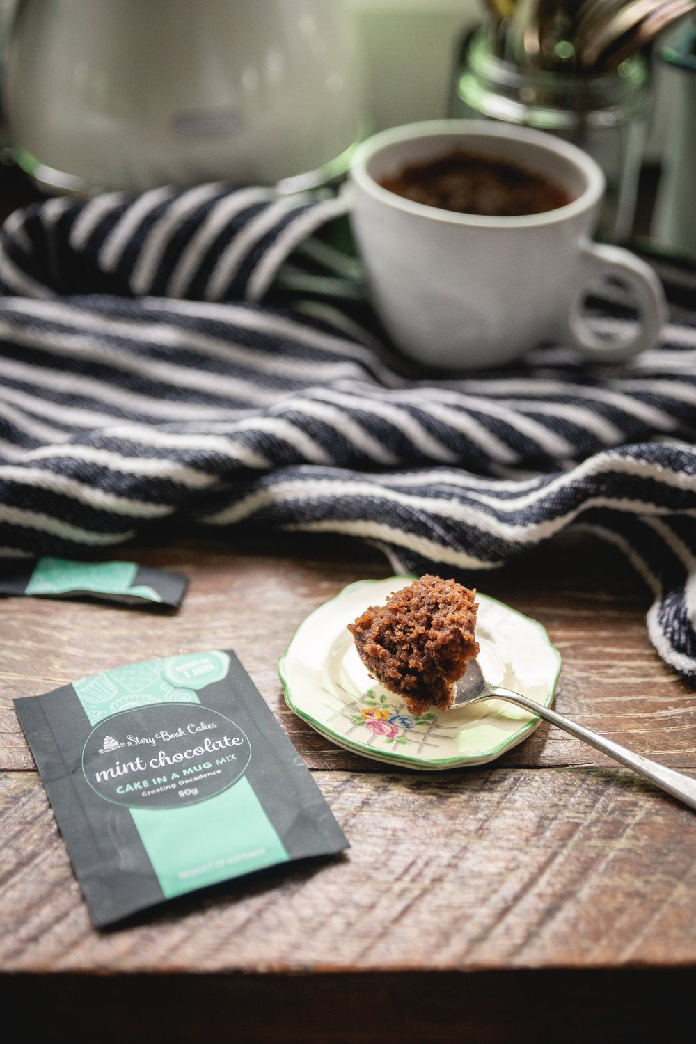 Mint Chocolate Mud Cake in a Mug
