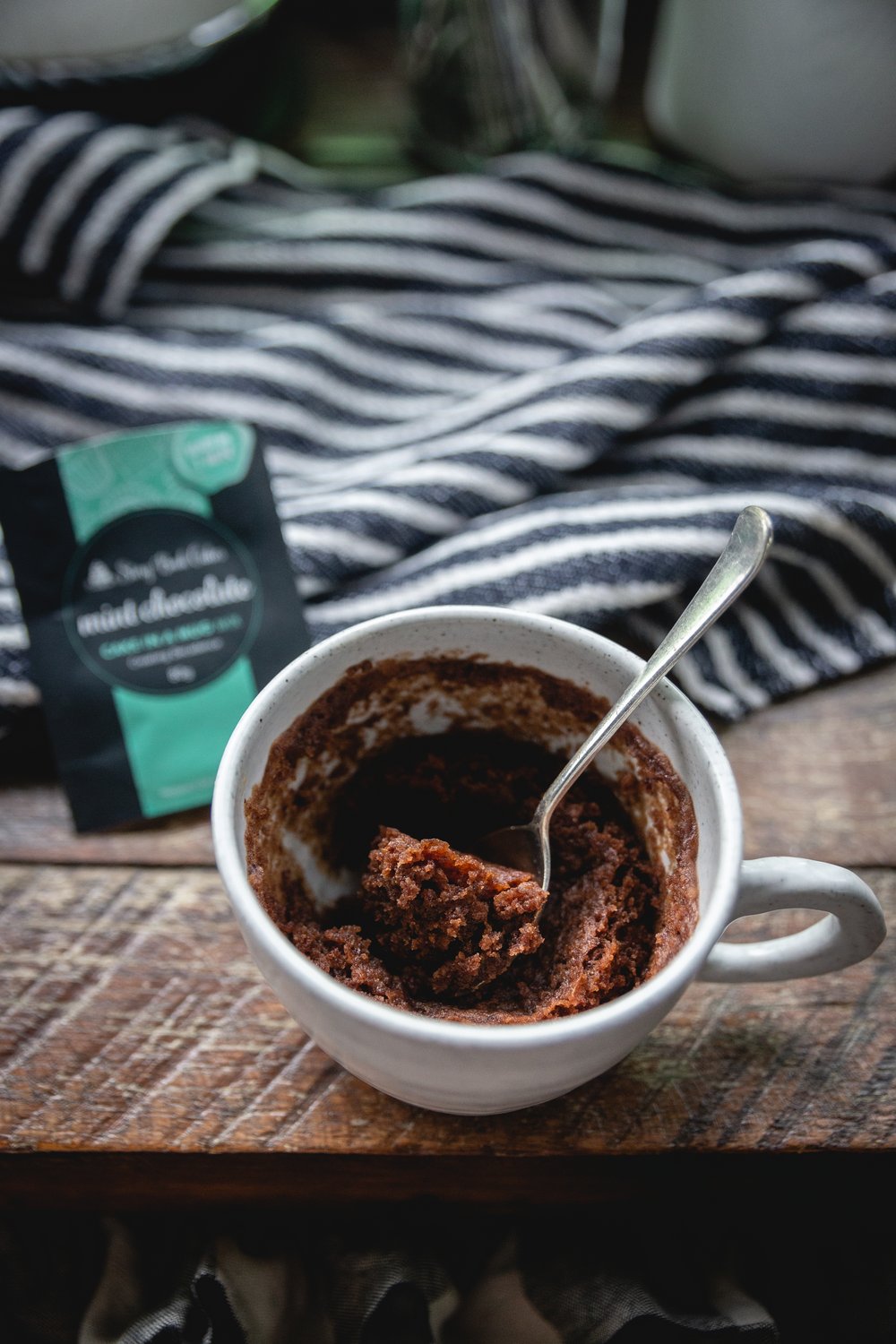 Mint Chocolate Mud Cake in a Mug