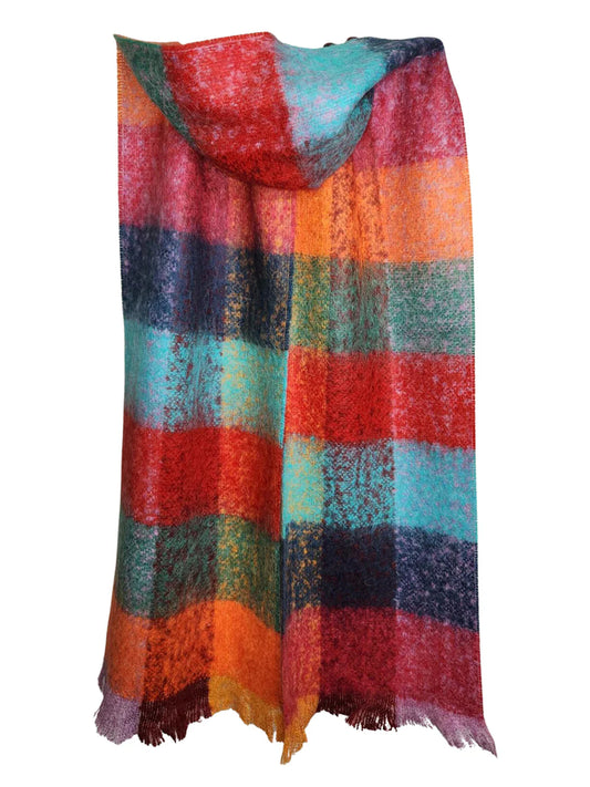 All the Squares Scarf - Tangerine