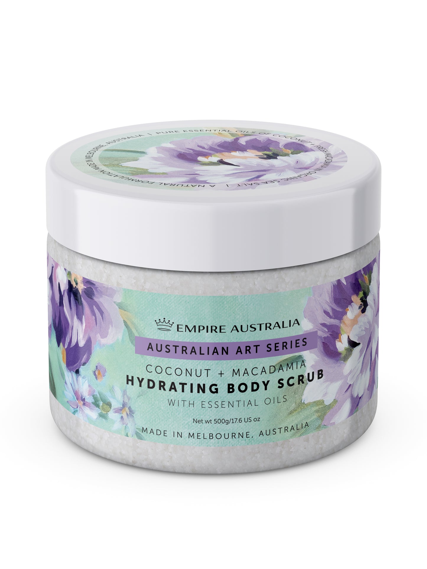 'Painterly' Coconut & Macadamia Body Scrub 500g