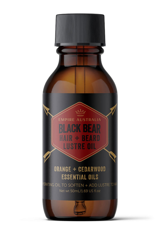 Black Bear Men’s Orange & Cedarwood Hair & Beard Lustre Oil