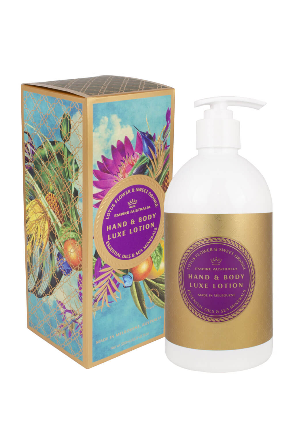 Lotus Flower & Sweet Orange Oil Hand & Body Lotion 500ml