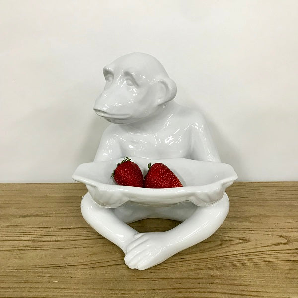 Ceramic Monkey with Tray