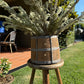 Vintage Wooden Metal Pot