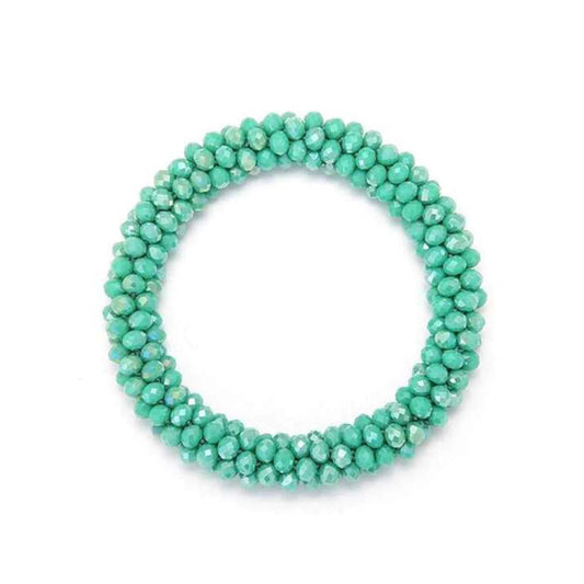 Turquoise Marg Beaded Stretch Bracelet