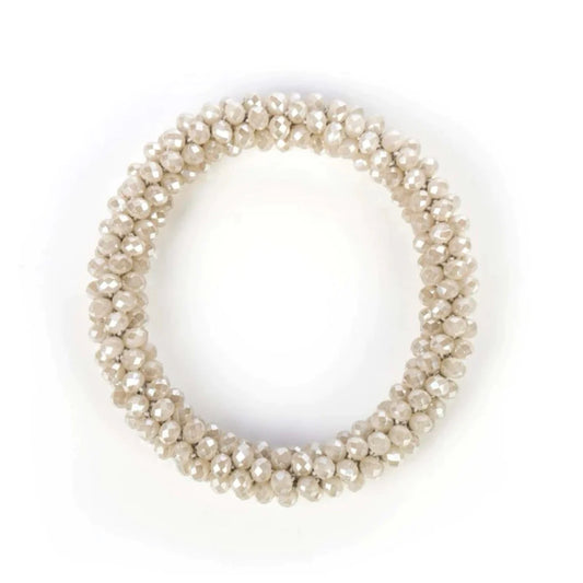 Champagne Marg Beaded Stretch Bracelet