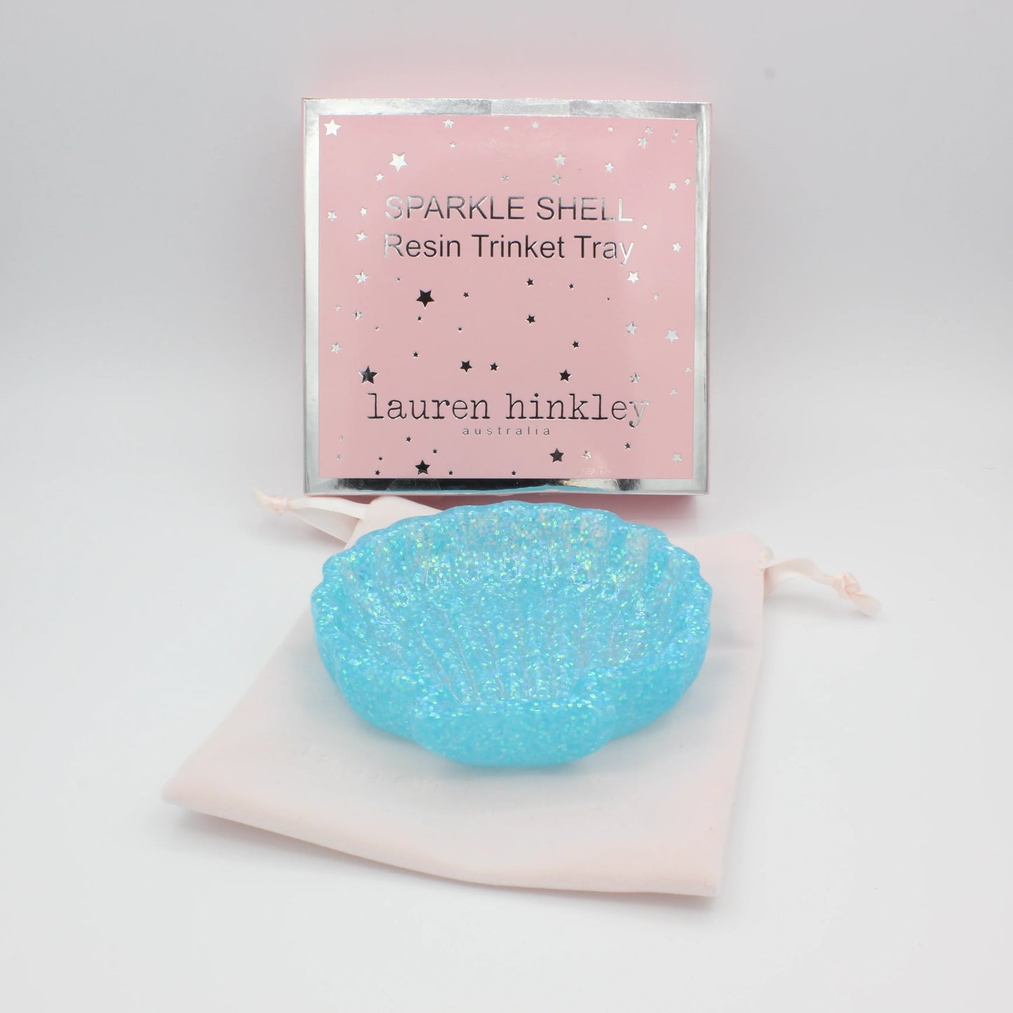 Aqua Sparkle Shell Trinket Tray