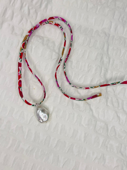 Liberty Necklace - Red/Pink Floral