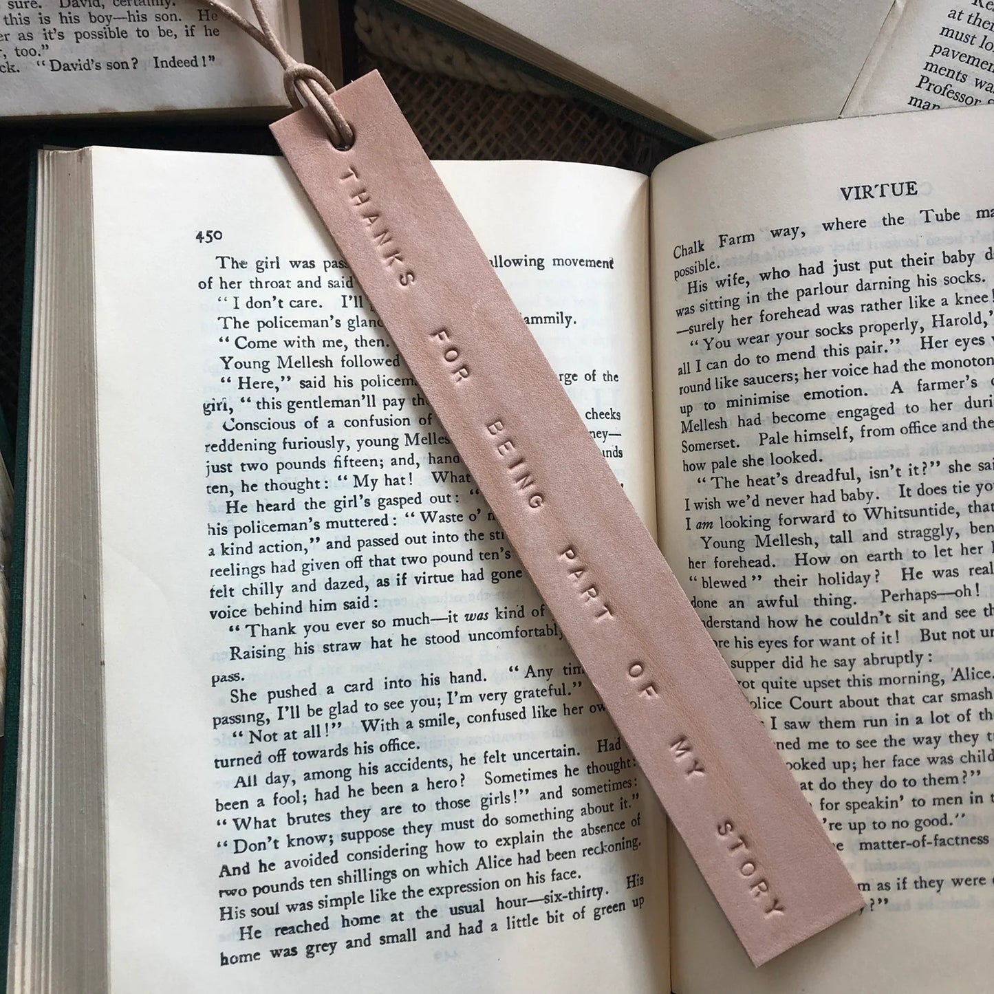 THANKS FOR BEING PART OF MY STORY bookmark