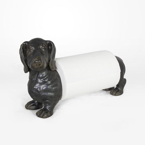 Black Sausage Dog Kitchen Paper Towel Dispenser