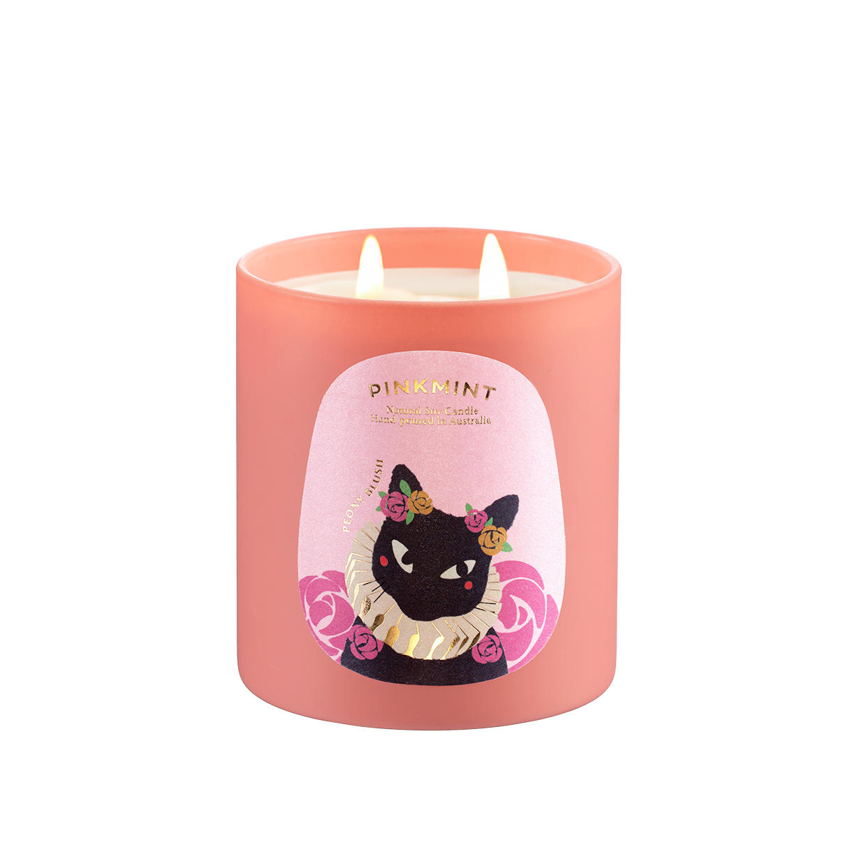 PINK MINT Peony Blush Double Wick Soy Candle