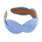 Maeve Twisted Raffia Headband- Blue