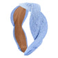Maeve Twisted Raffia Headband- Blue