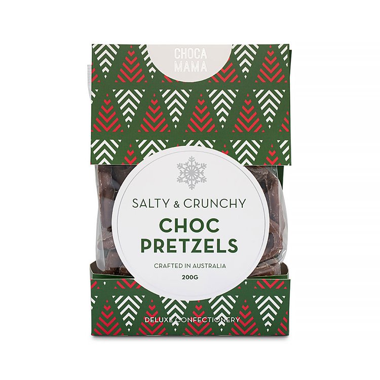 Christmas Salty and Crunchy Choc Pretzels