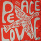 Peace and Love Orange Mini Scarf