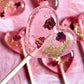Glitter Rose Love Heart Lollipops