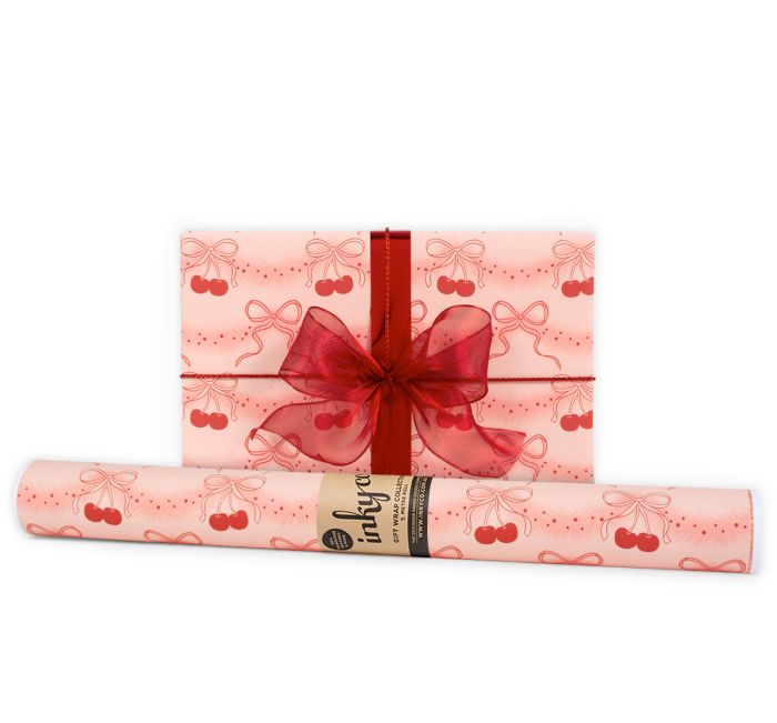 Cherry Christmas Wrapping Paper Roll