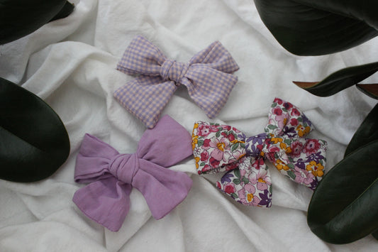 Triple Bow Set - Purple