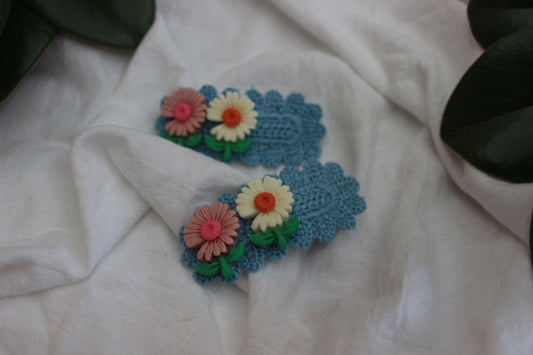 Knit Clip - blue