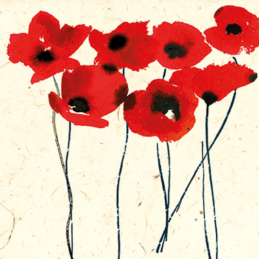Inky Poppies Card by Jenny Frean