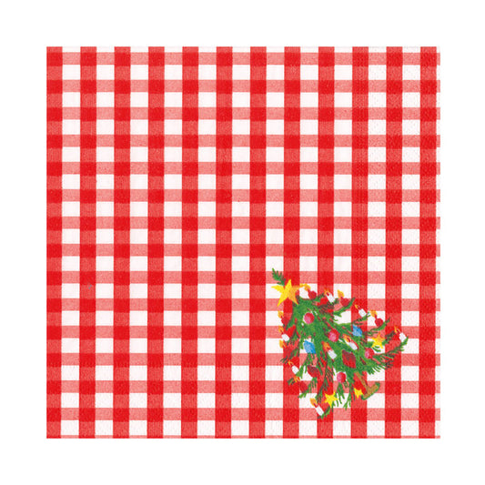 Christmas Tree Gingham Napkin