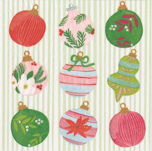 Painted Ornaments Cocktail Napkin