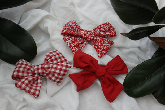 Triple Bow Set - Red