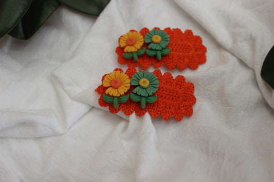 Knit Clip - Orange