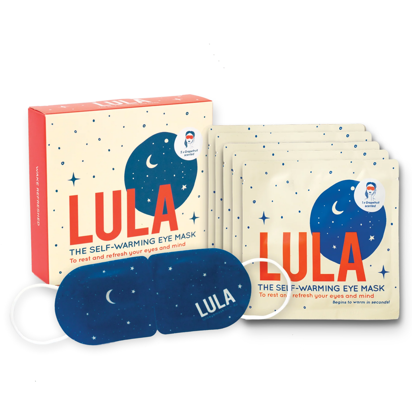 Lula - GRAPEFRUIT SCENTED-  Self Warming Eye Mask