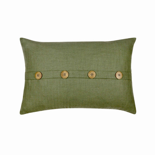 Sage Button Cushion