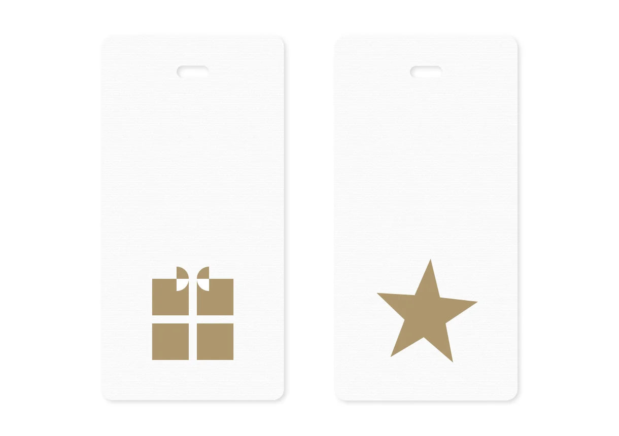 Letter Press Card - Star and Present Gift Tag