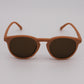 Orange and rust-coloured childrens sunglasses front view