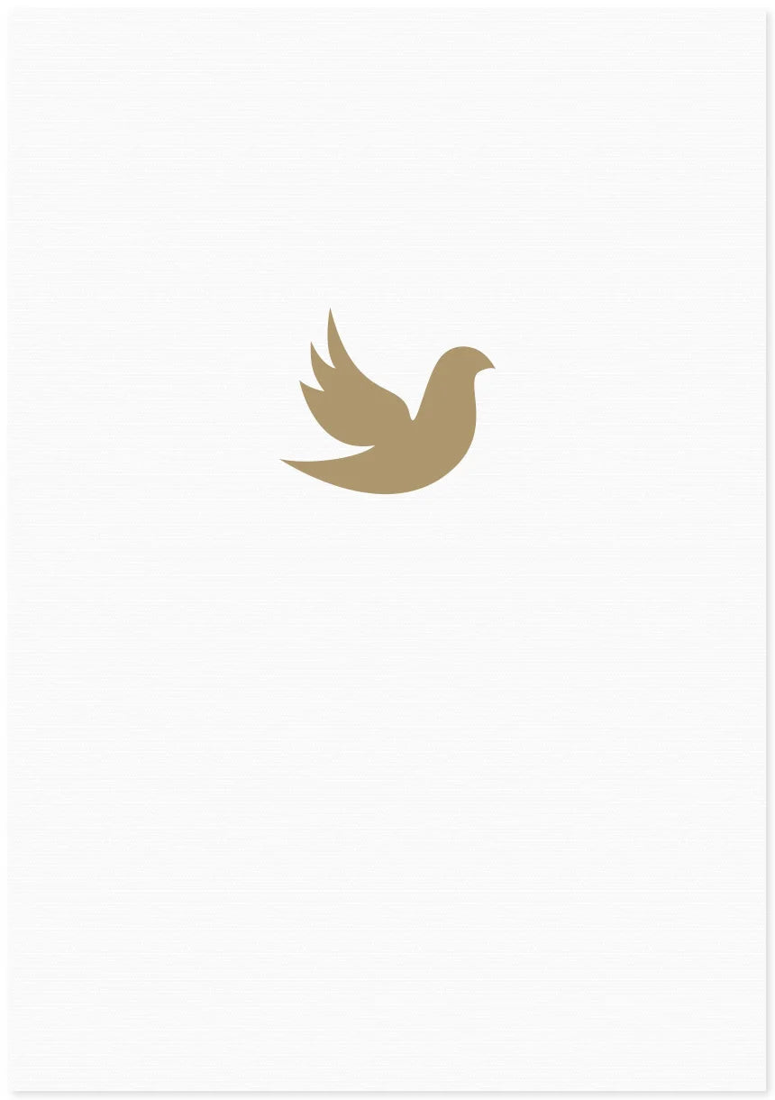 Letter Press Card - Dove
