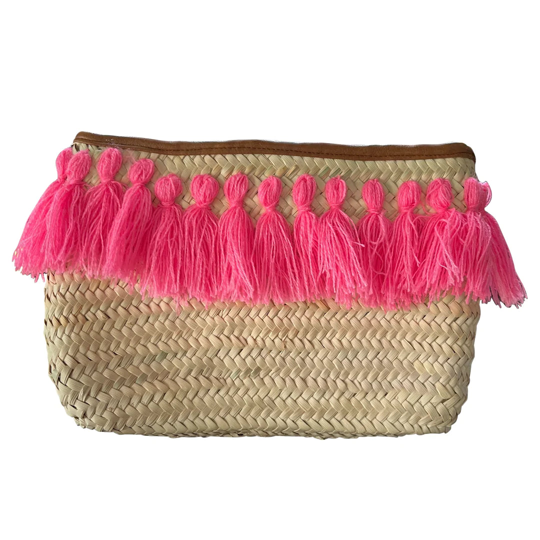Jenny Pink Fringe Clutch Bag