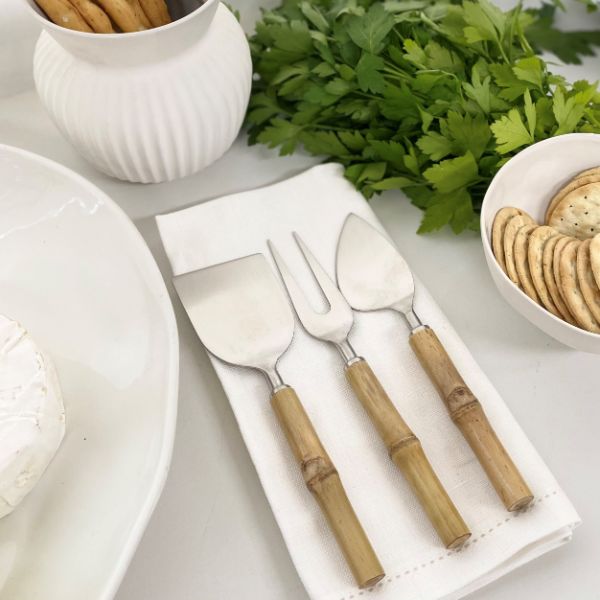 Blonde Bamboo Cheese Knife Set
