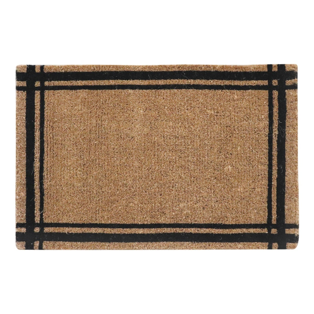 Door mat with black lines framed