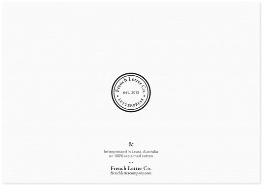 Letter Press Cards - &