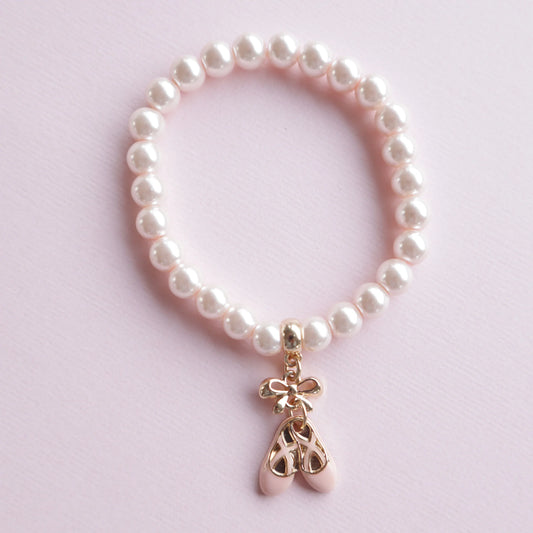 Pink Pearl Ballet Slippers Bracelet