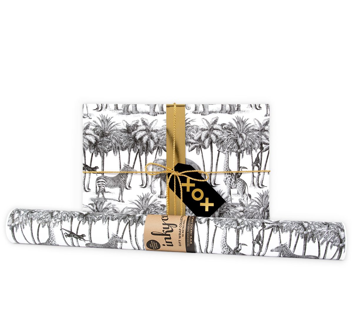 Safari themed jungle design wrapping paper roll