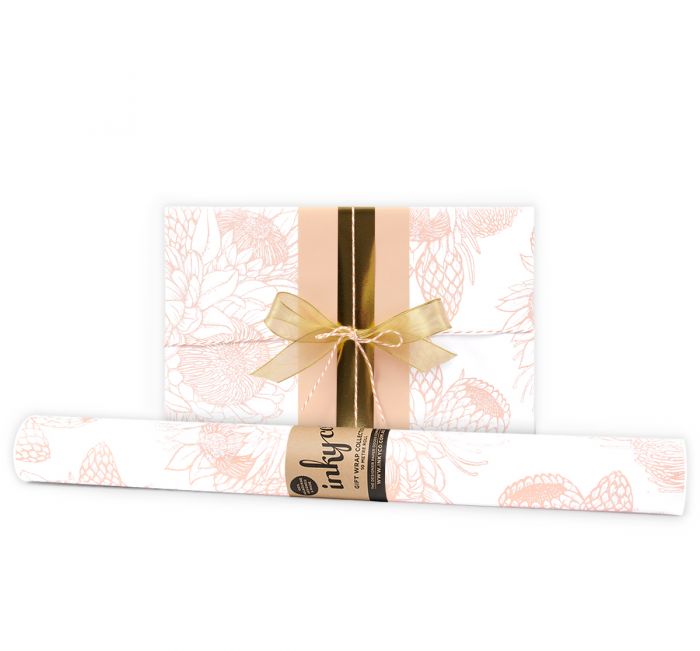 Flower Tribe Nude 10m Wrapping Paper Roll