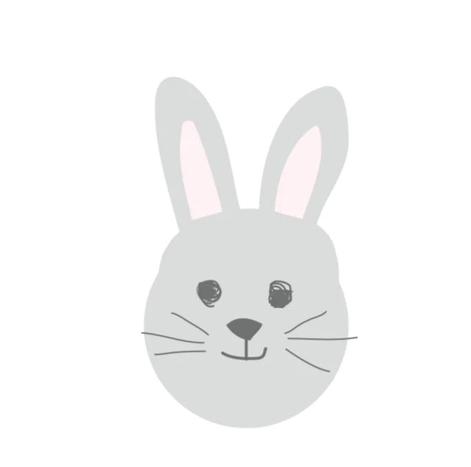Grey Bunny Small Gift Card