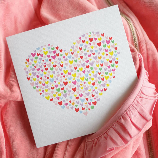Large Heart Confetti Card